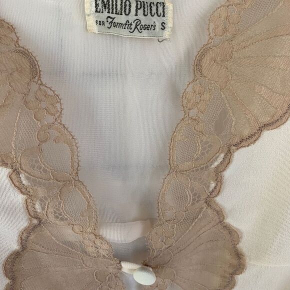 Emilio Pucci Cream with Lace Nightgown VTG… - Picture 5 of 5